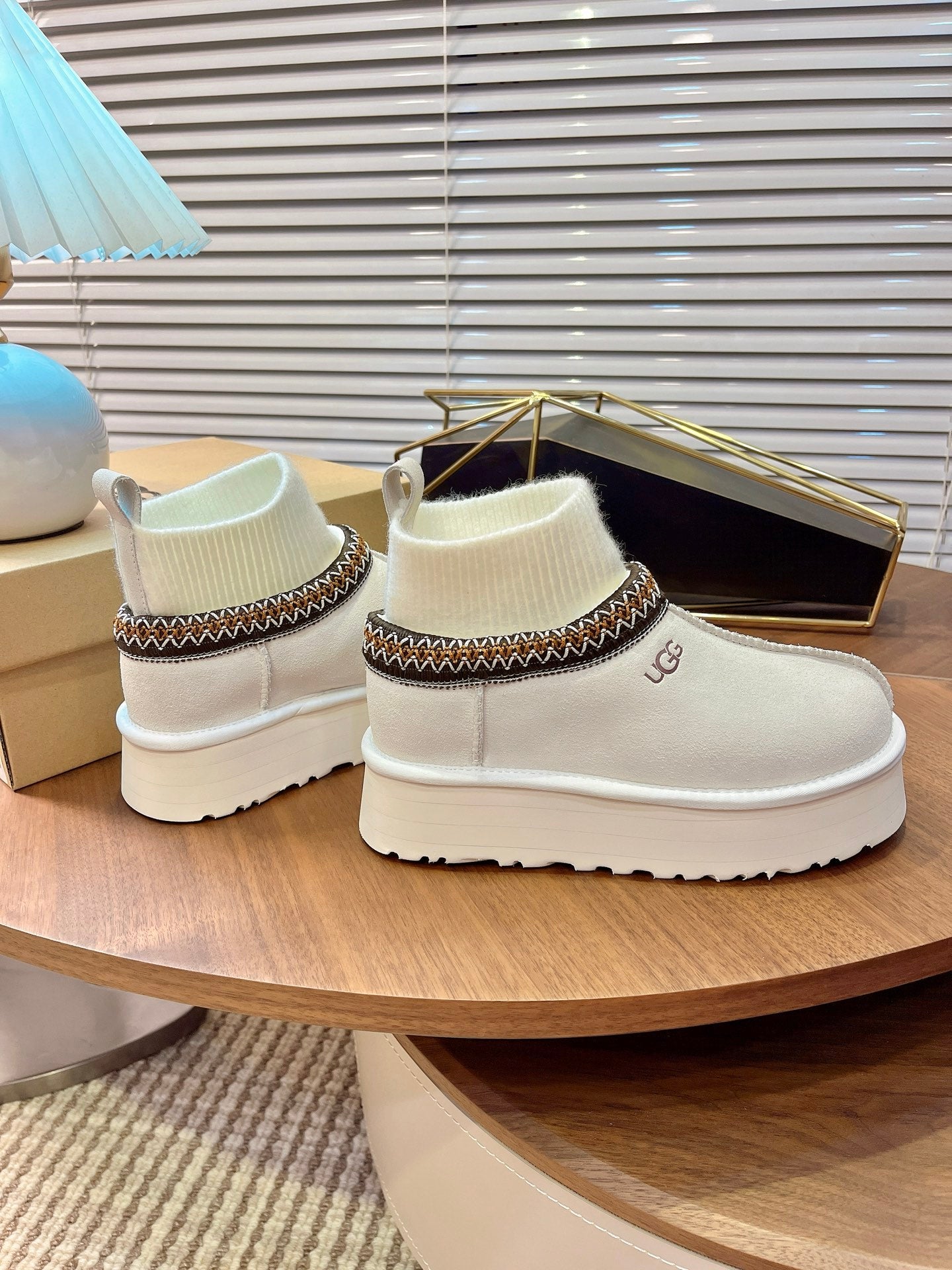 U*G  Ethnic Style Wool Sock Snow Boots