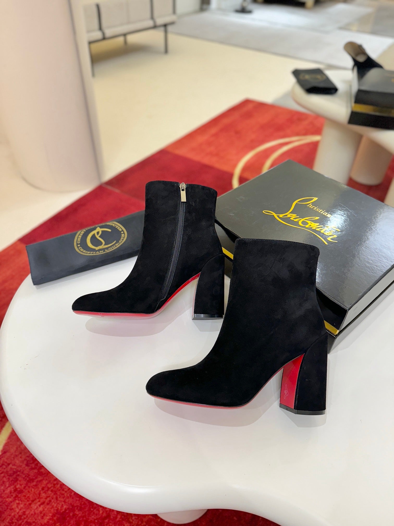 Jane Square-Heel Ankle Boots