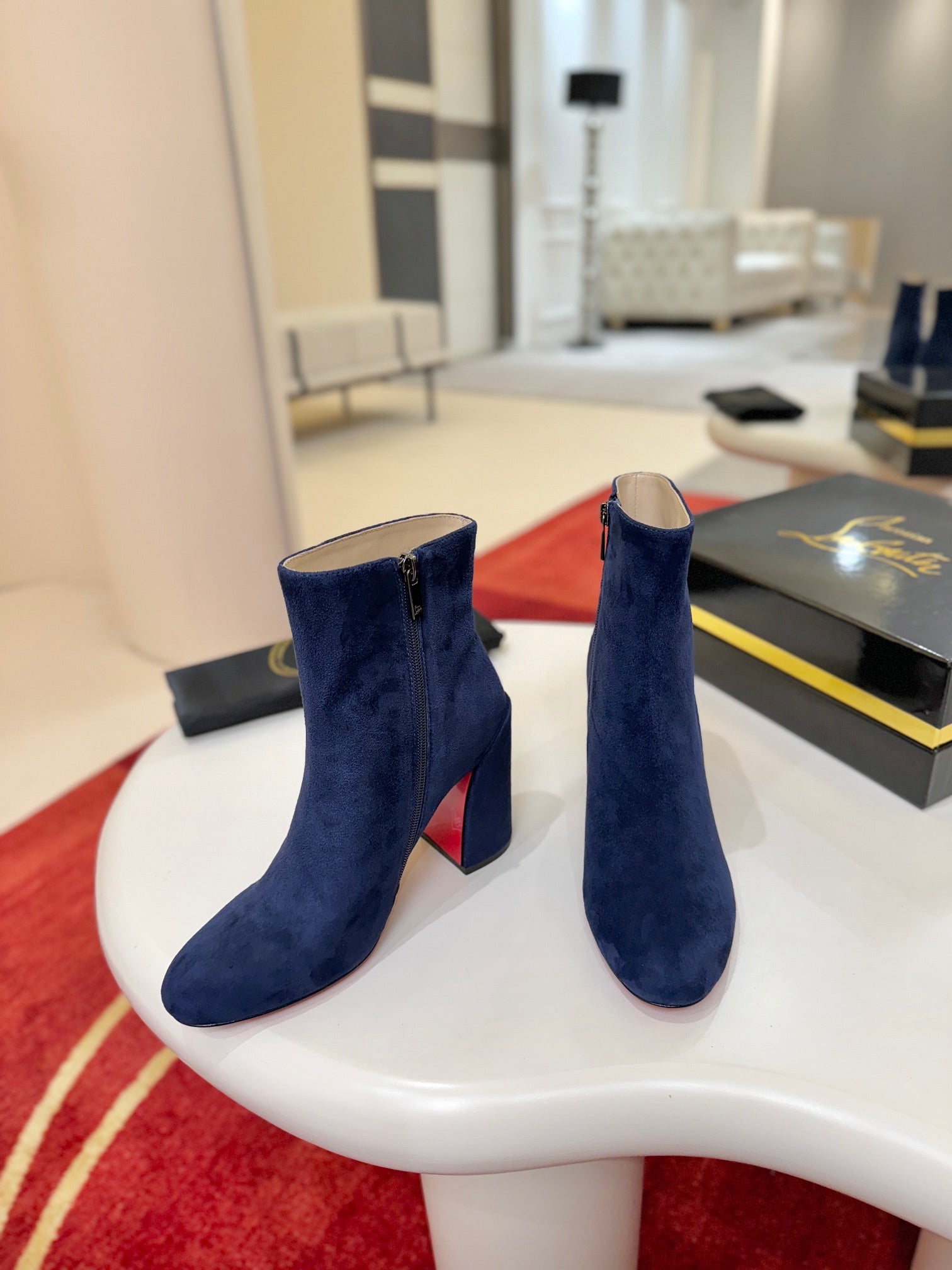 Jane Square-Heel Ankle Boots