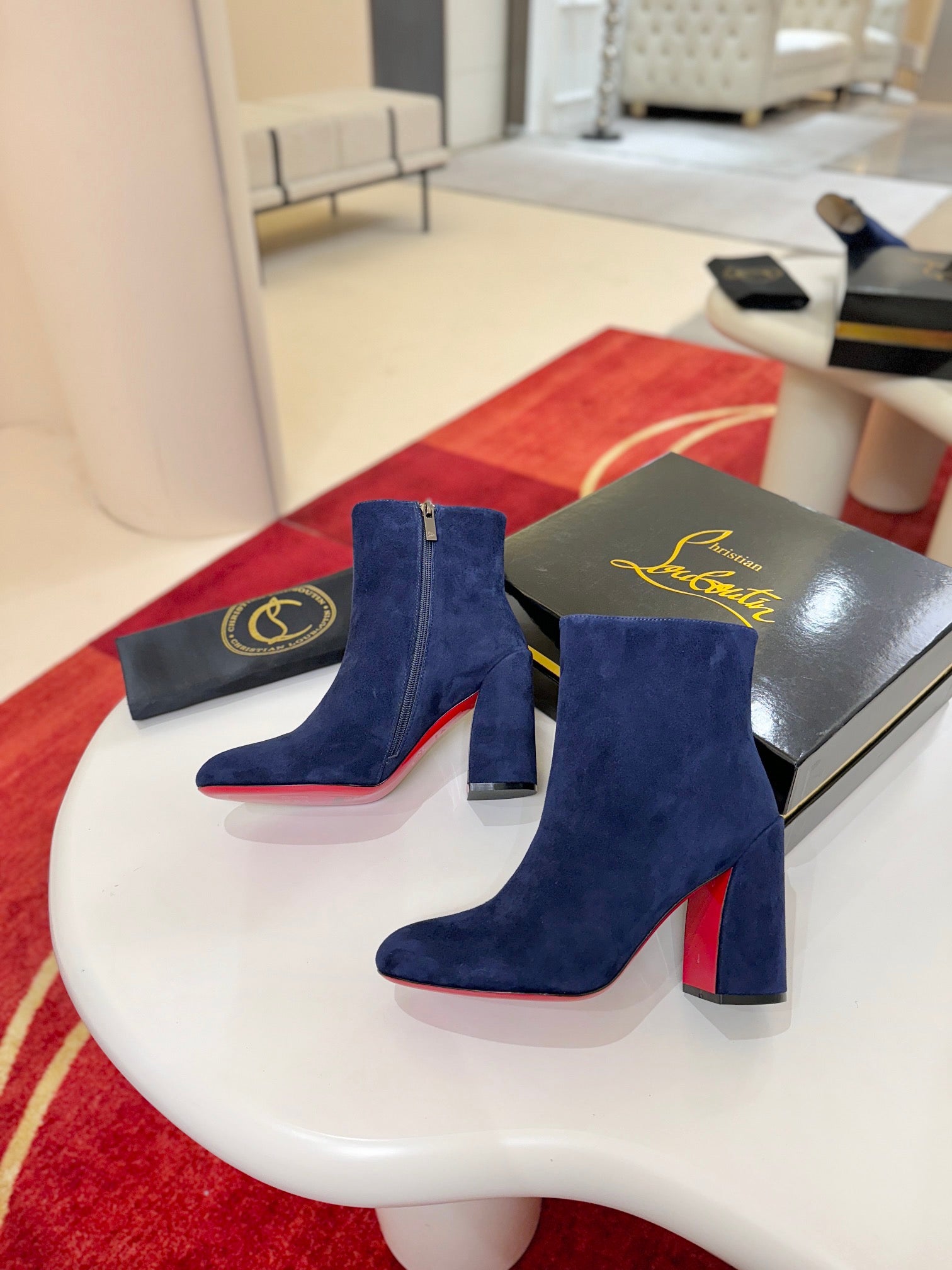 Jane Square-Heel Ankle Boots