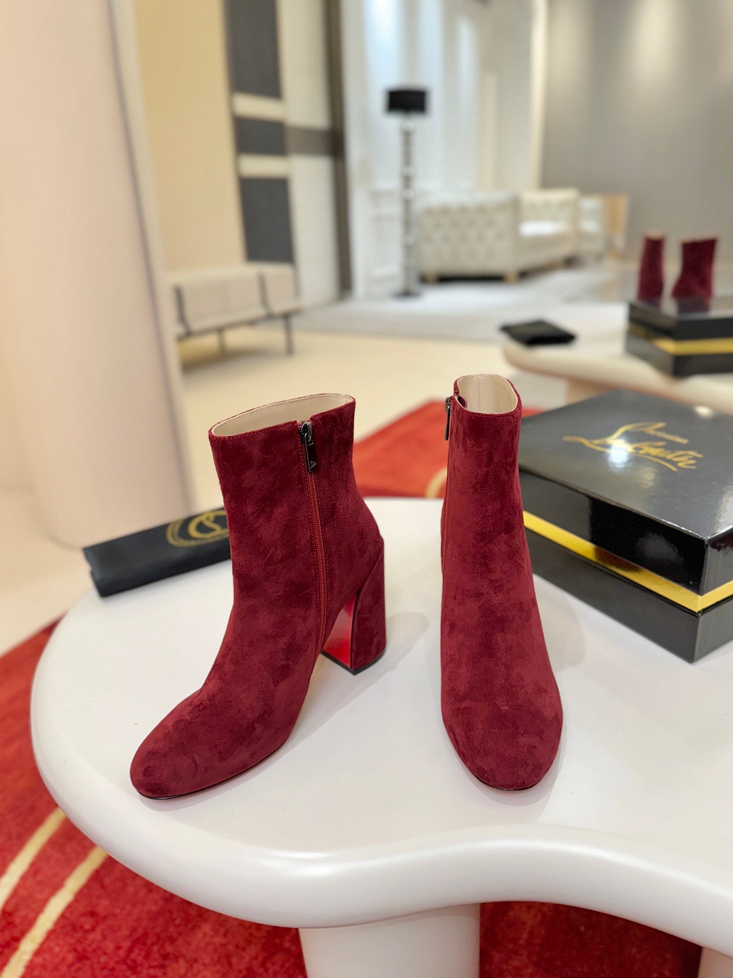 Jane Square-Heel Ankle Boots