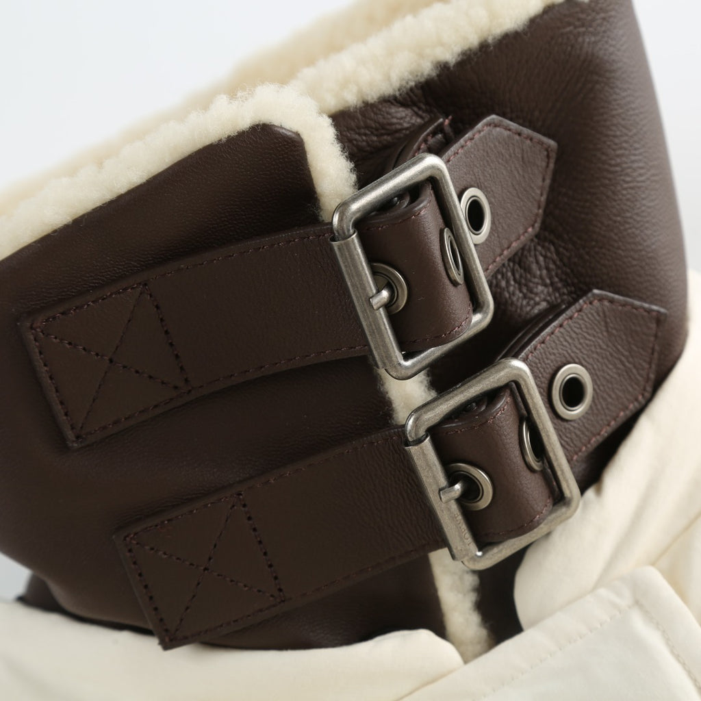 L*0*W Down Vest with Lambswool Collar & Ribbon Accents