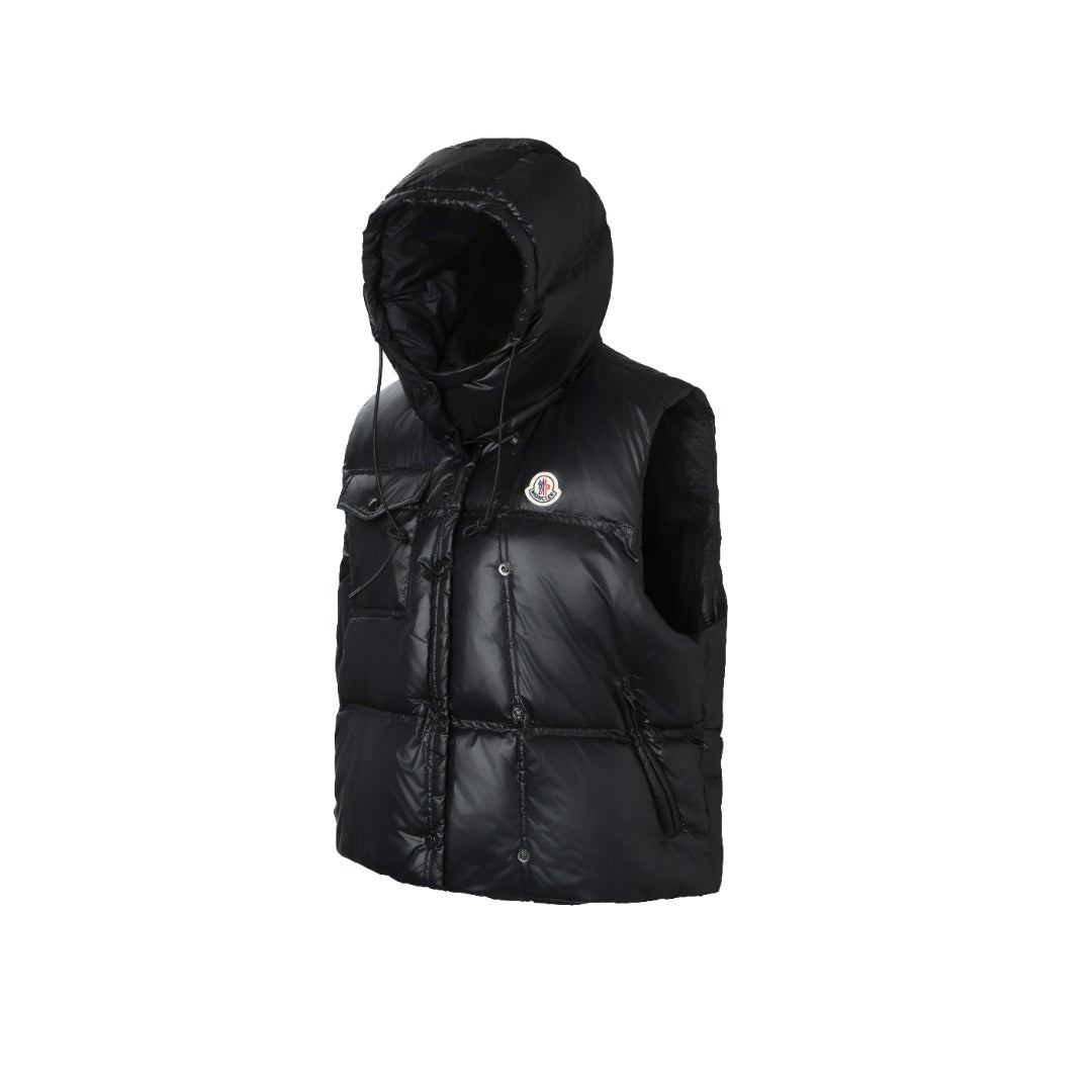 Women’s High-Gloss Hooded Down Vest