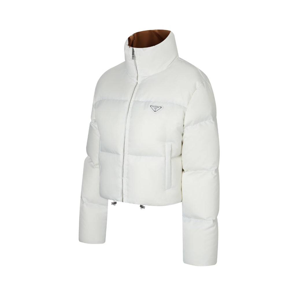 High-Waisted Stand-Collar Down Jacket