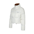 High-Waisted Stand-Collar Down Jacket