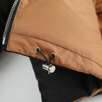 High-Waisted Stand-Collar Down Jacket