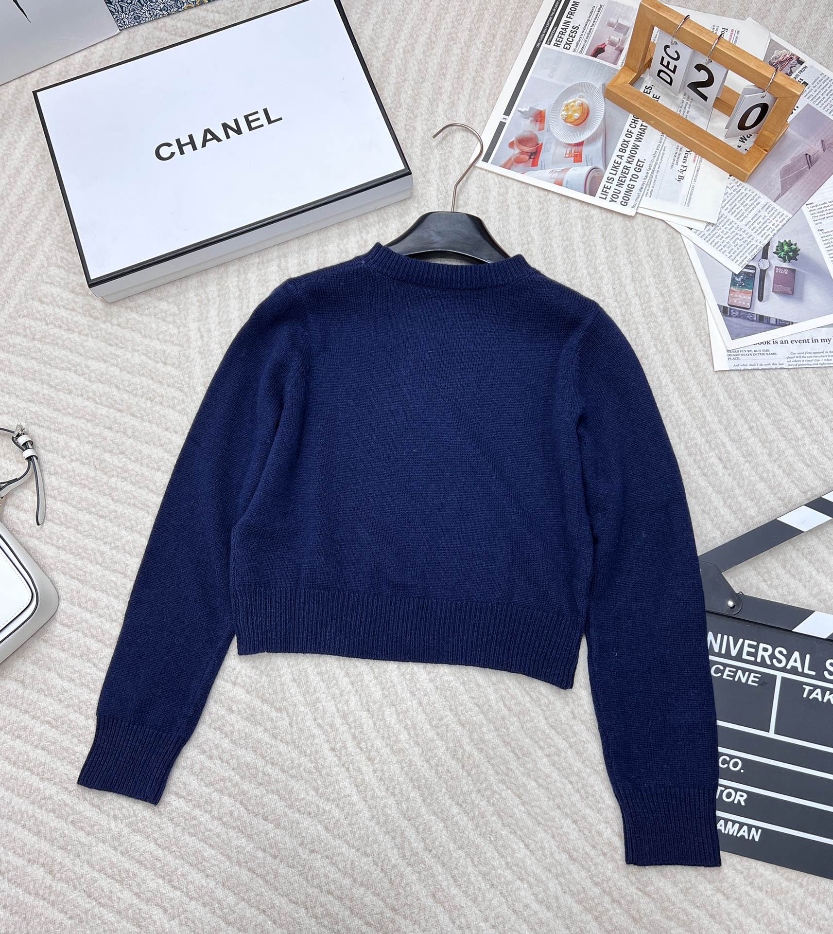 Collegiate Letter Knit Wool Sweater