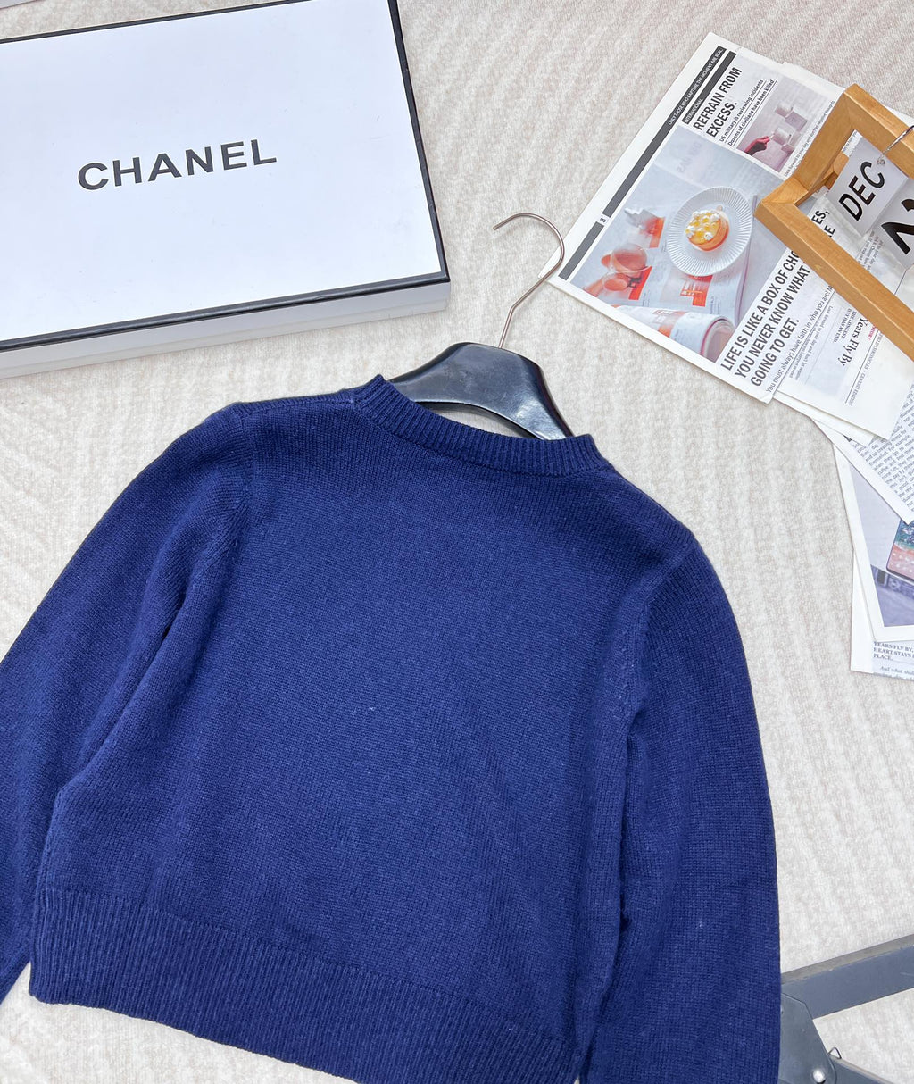 Collegiate Letter Knit Wool Sweater