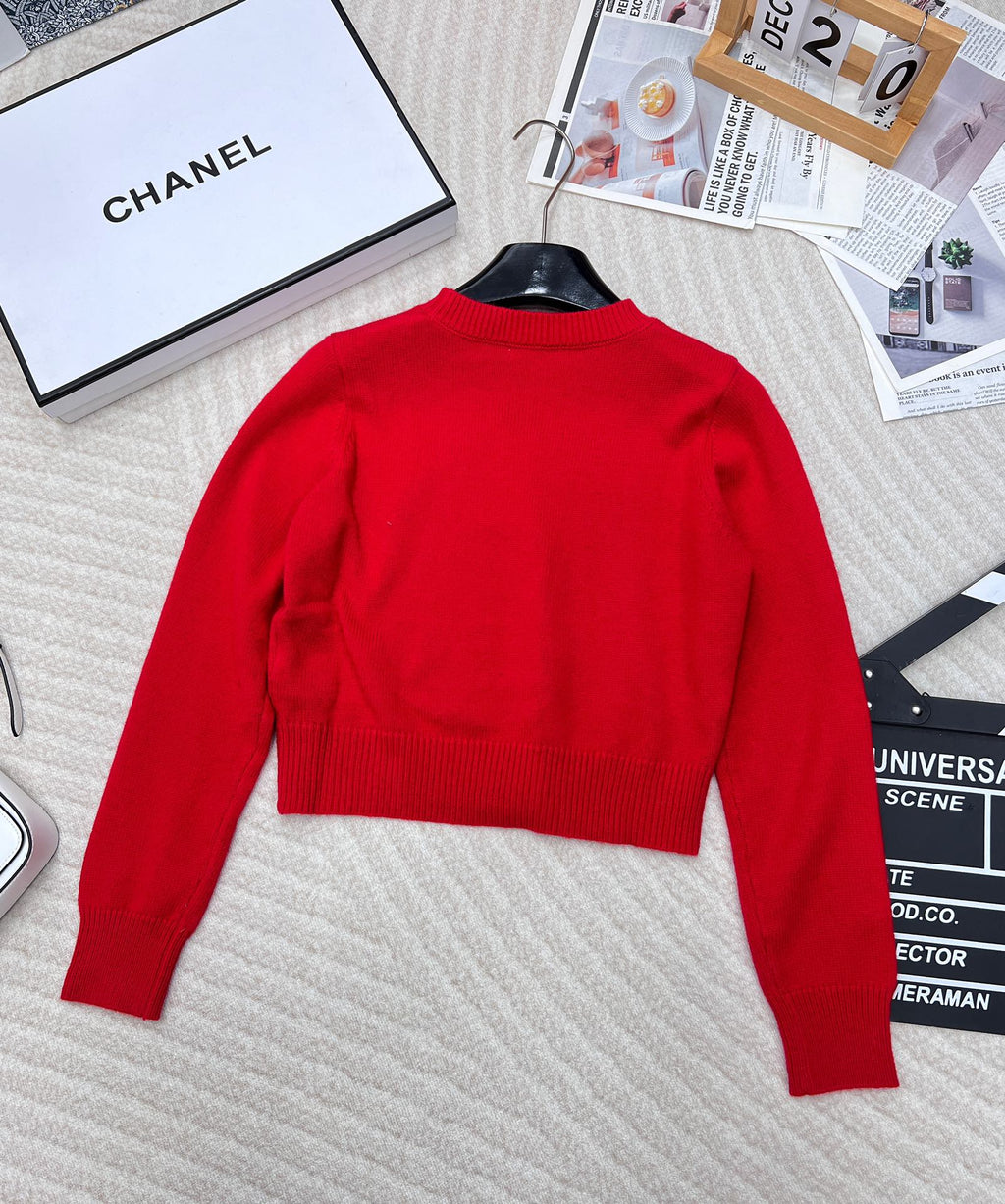 Collegiate Letter Knit Wool Sweater