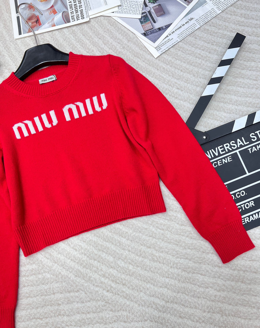 Collegiate Letter Knit Wool Sweater