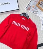 Collegiate Letter Knit Wool Sweater