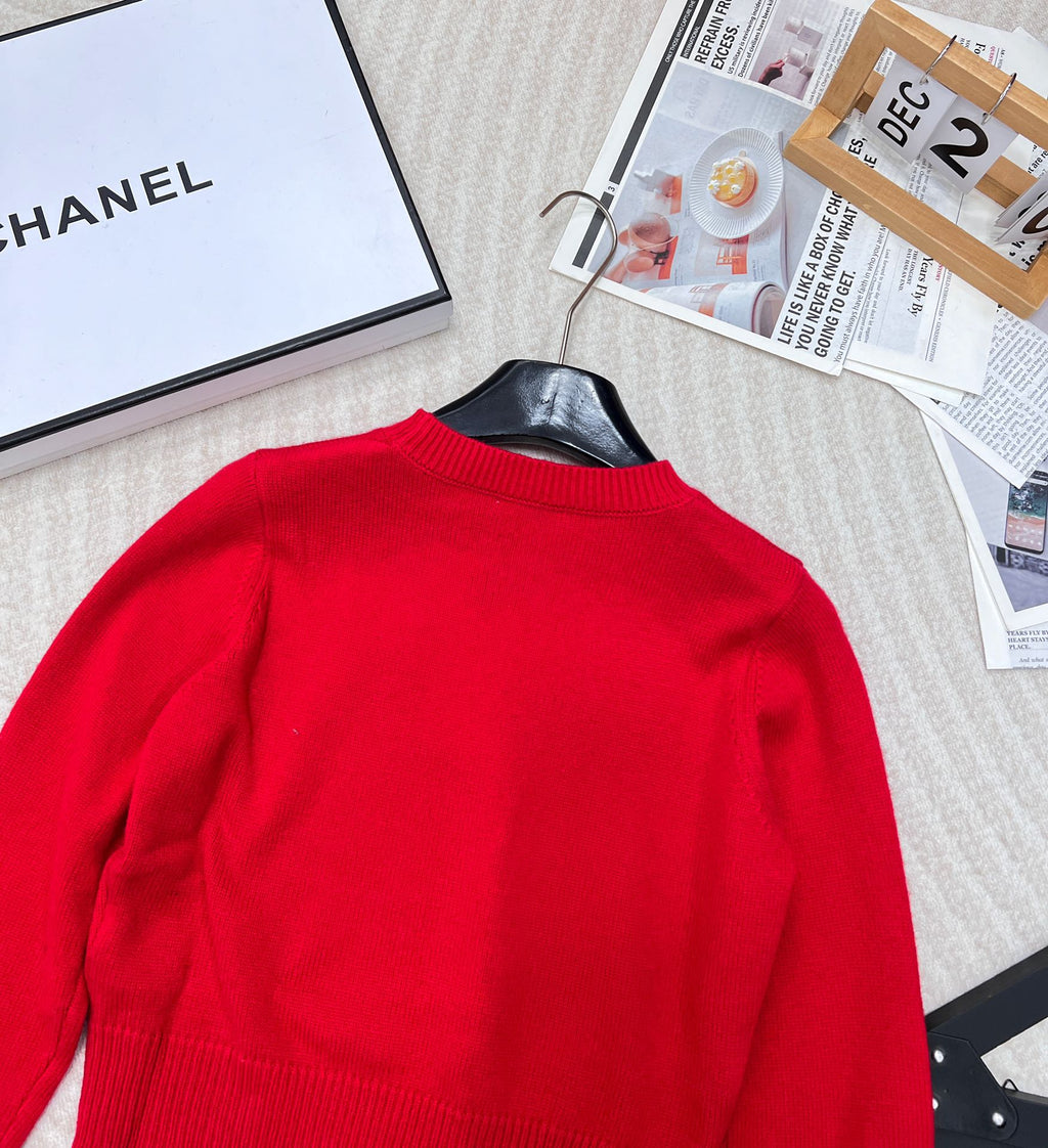 Collegiate Letter Knit Wool Sweater