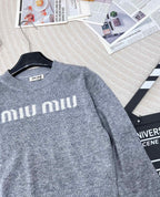 Collegiate Letter Knit Wool Sweater