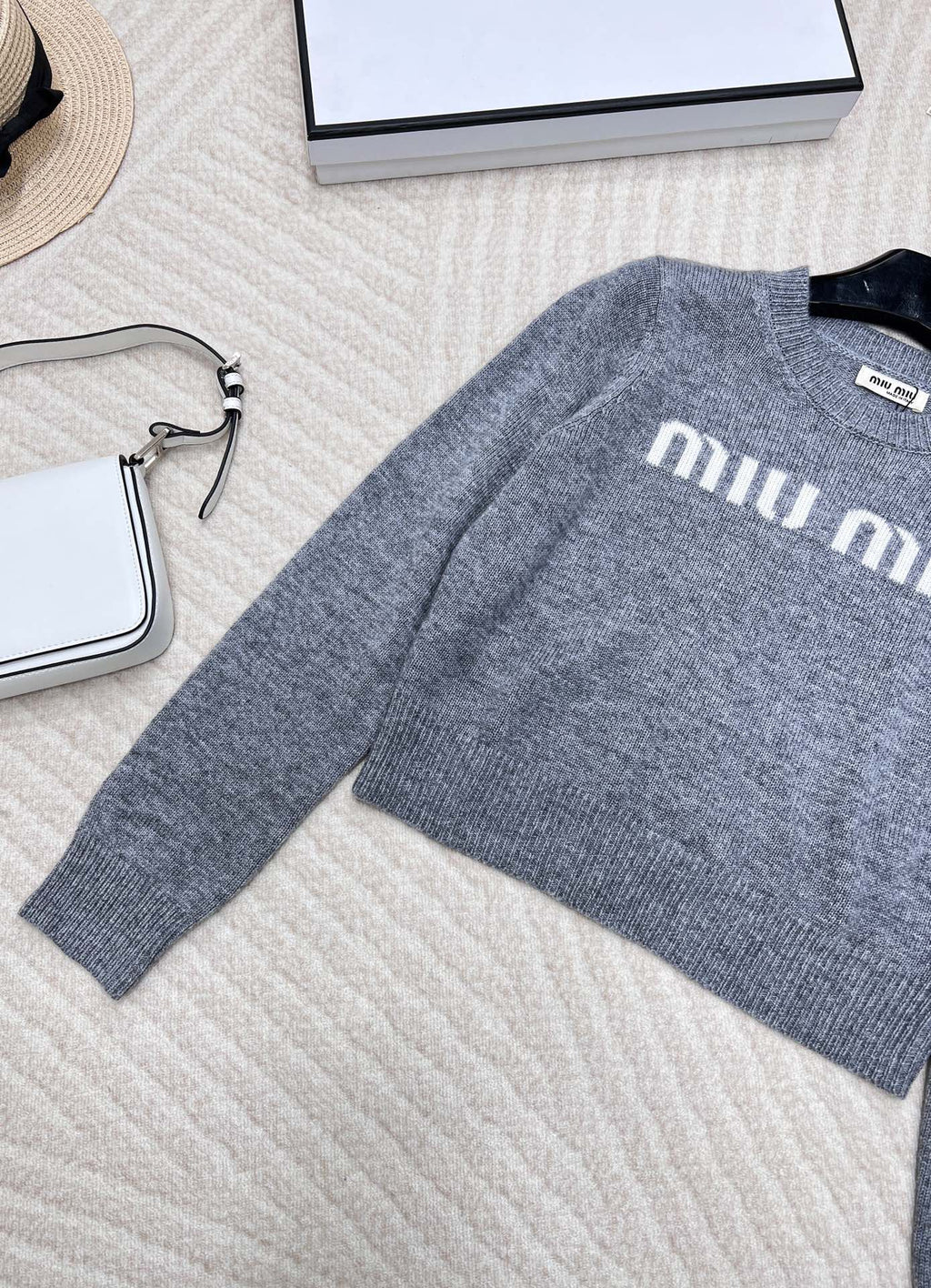 Collegiate Letter Knit Wool Sweater