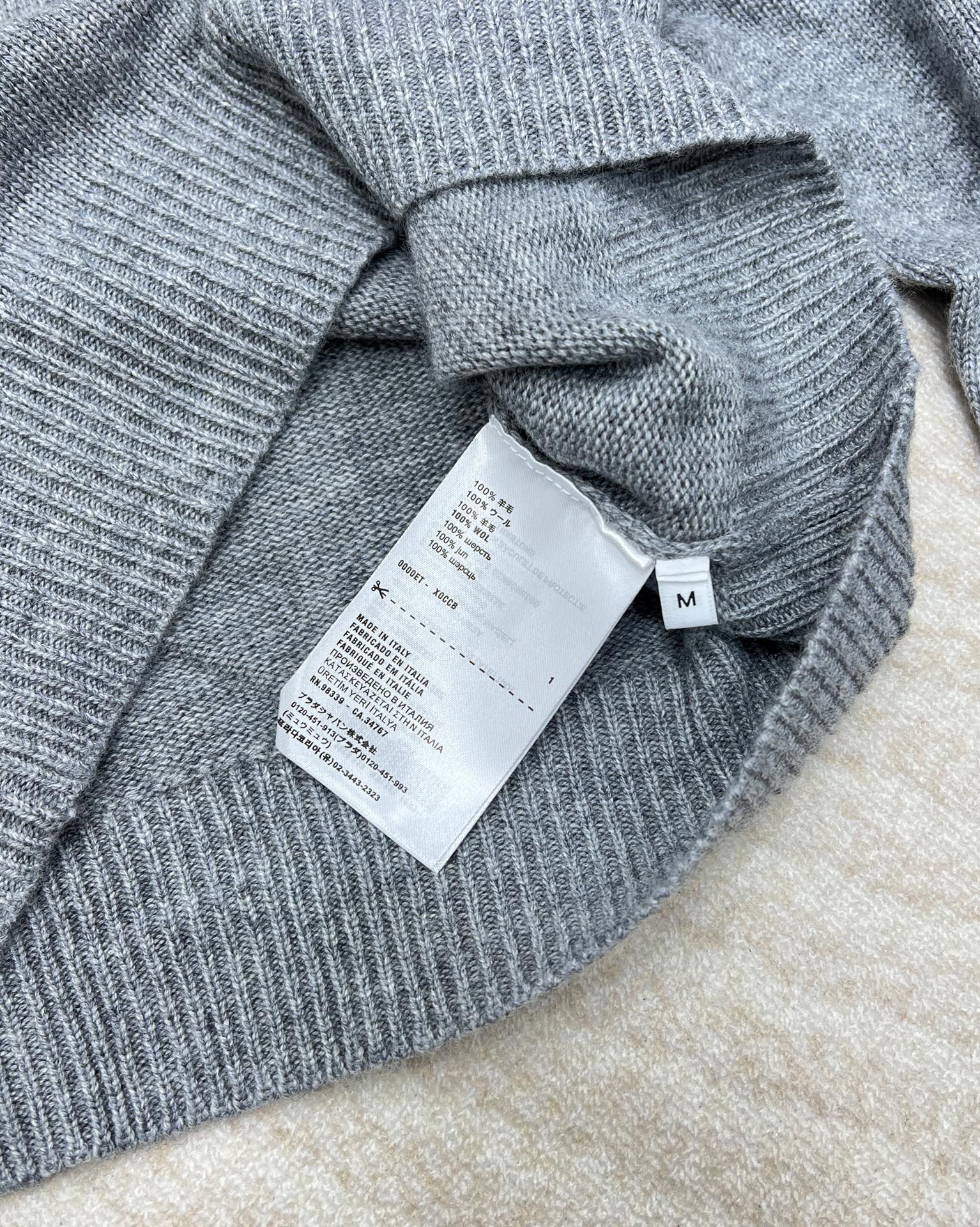 Collegiate Letter Knit Wool Sweater