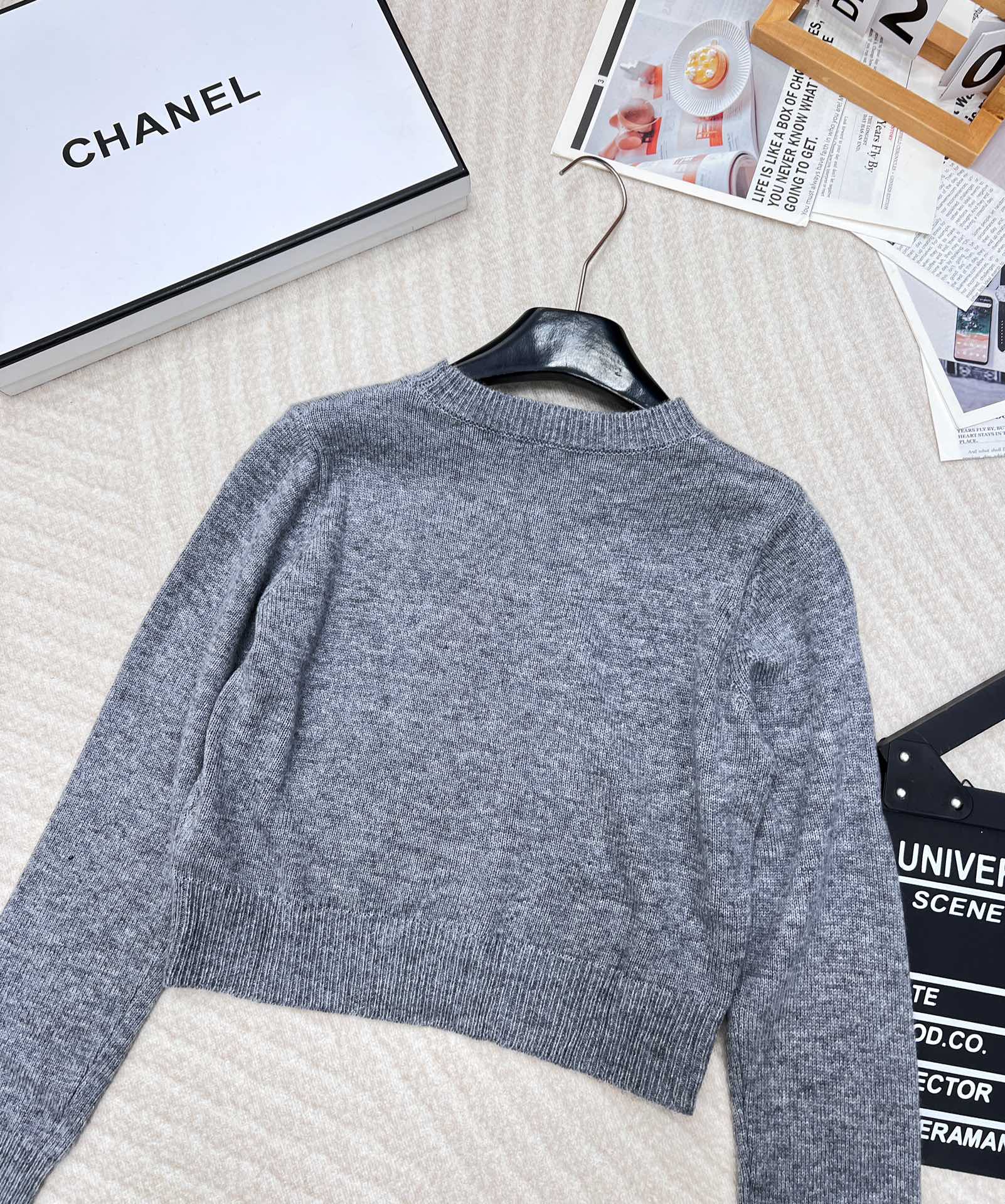 Collegiate Letter Knit Wool Sweater