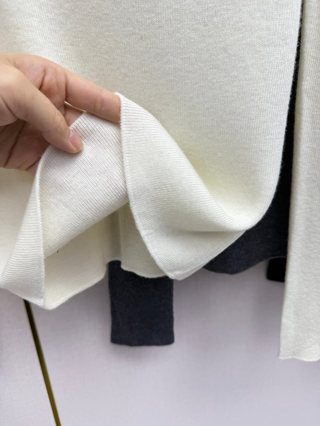 High-Neck Wool Base Layer with Metal Detail