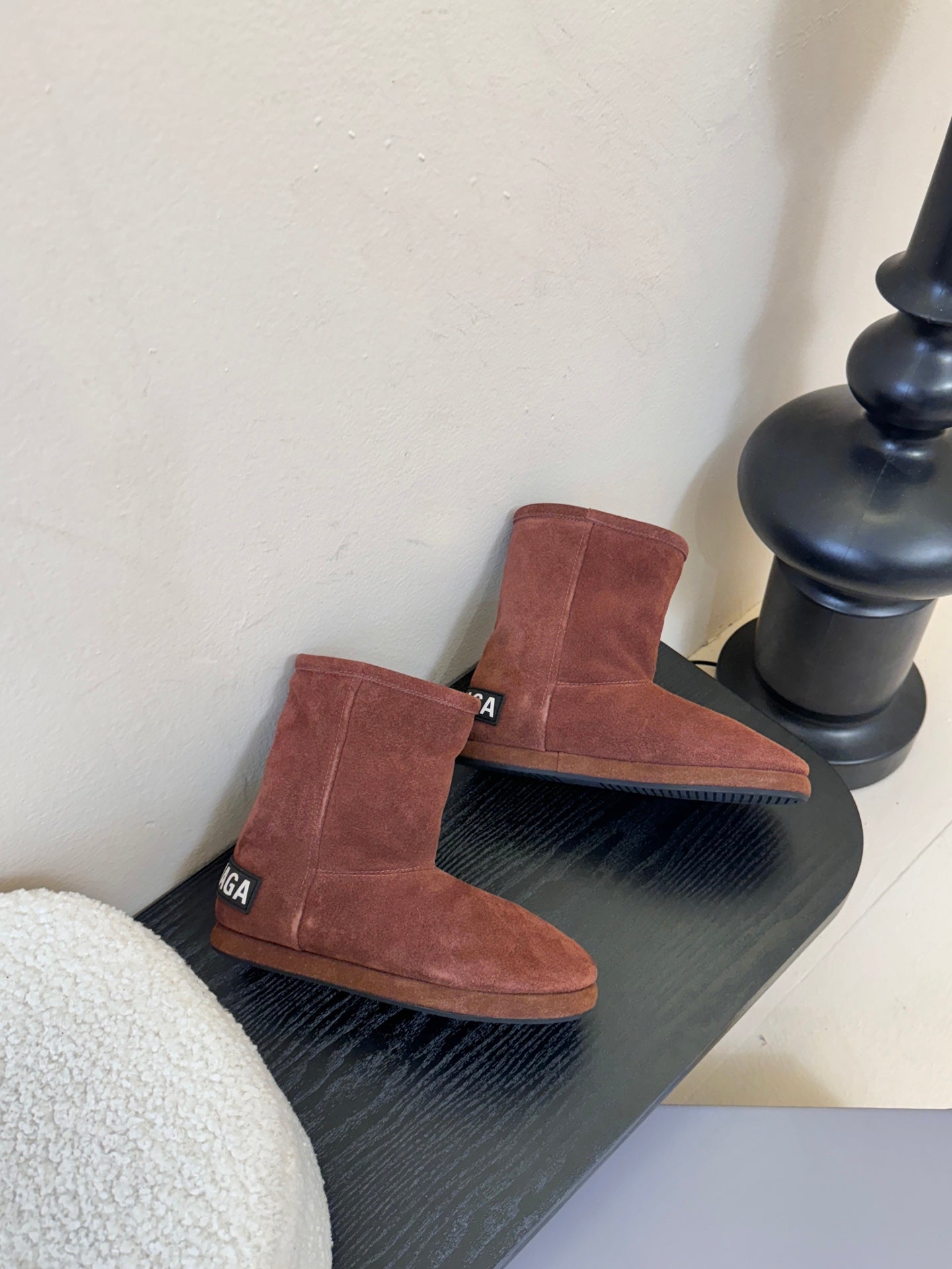 High-Top Snow Boots with Strap Detail