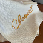Cashmere Scarf with Embroidered Sequin Detail