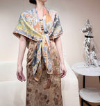 ew Luxury Double-Sided Cashmere & Silk Square Scarf — 135 × 135 cm