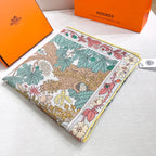 ew Luxury Double-Sided Cashmere & Silk Square Scarf — 135 × 135 cm