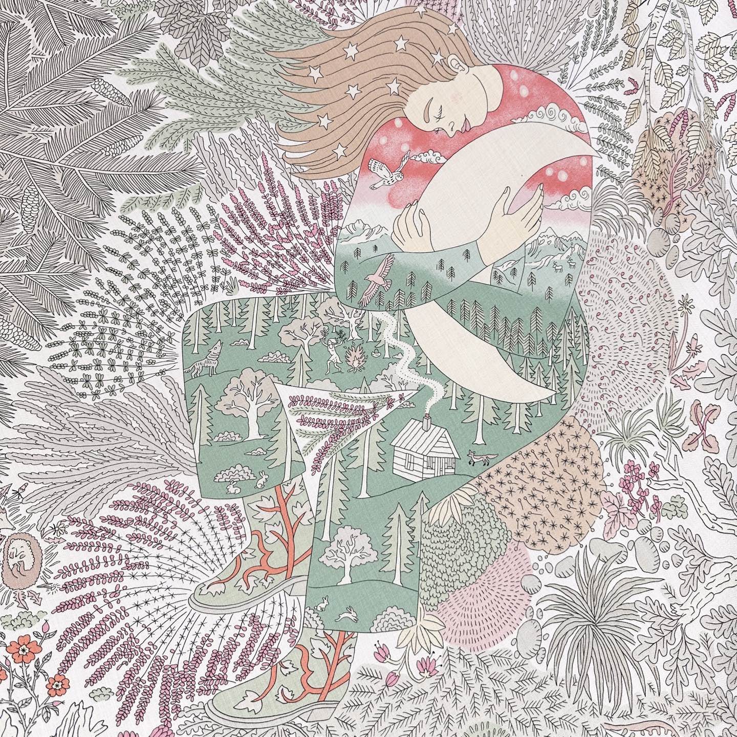 ew Luxury Double-Sided Cashmere & Silk Square Scarf — 135 × 135 cm