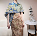 ew Luxury Double-Sided Cashmere & Silk Square Scarf — 135 × 135 cm