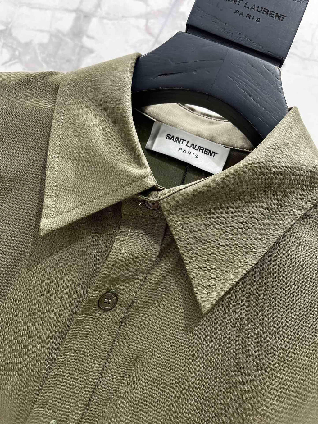 Elegant Embroidered Collar Pocket Shirt