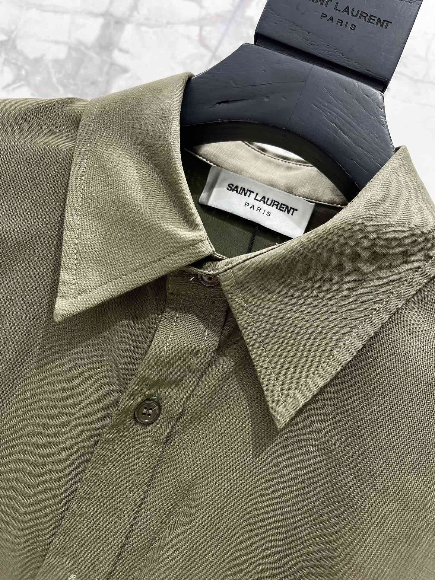 Elegant Embroidered Collar Pocket Shirt