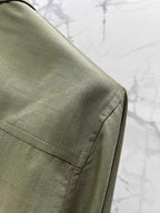 Elegant Embroidered Collar Pocket Shirt