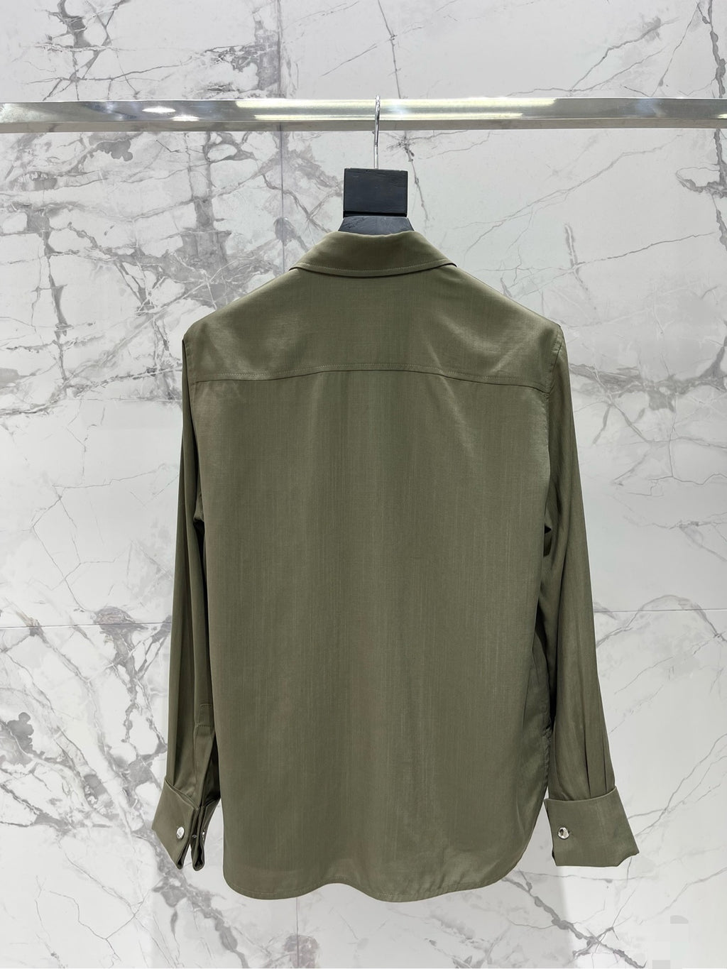 Elegant Embroidered Collar Pocket Shirt