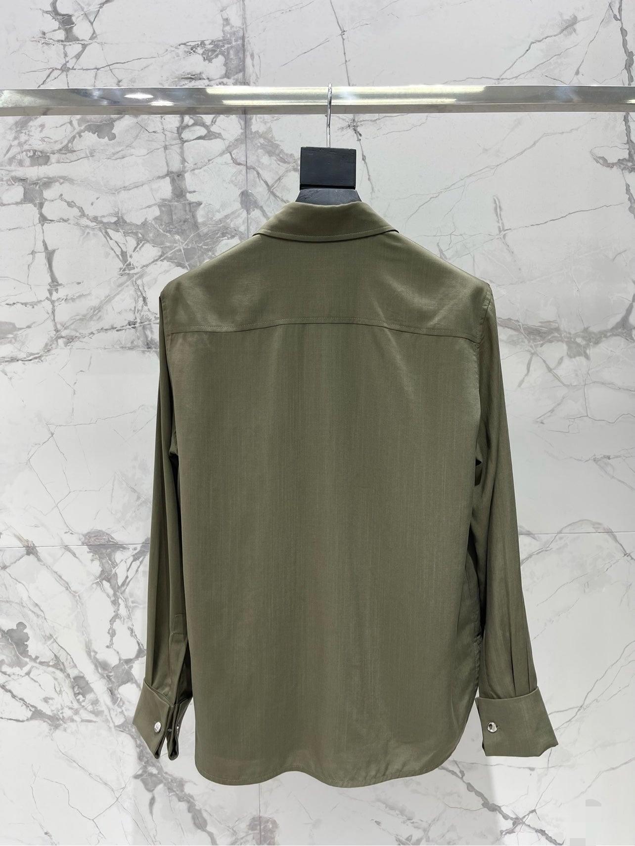 Elegant Embroidered Collar Pocket Shirt