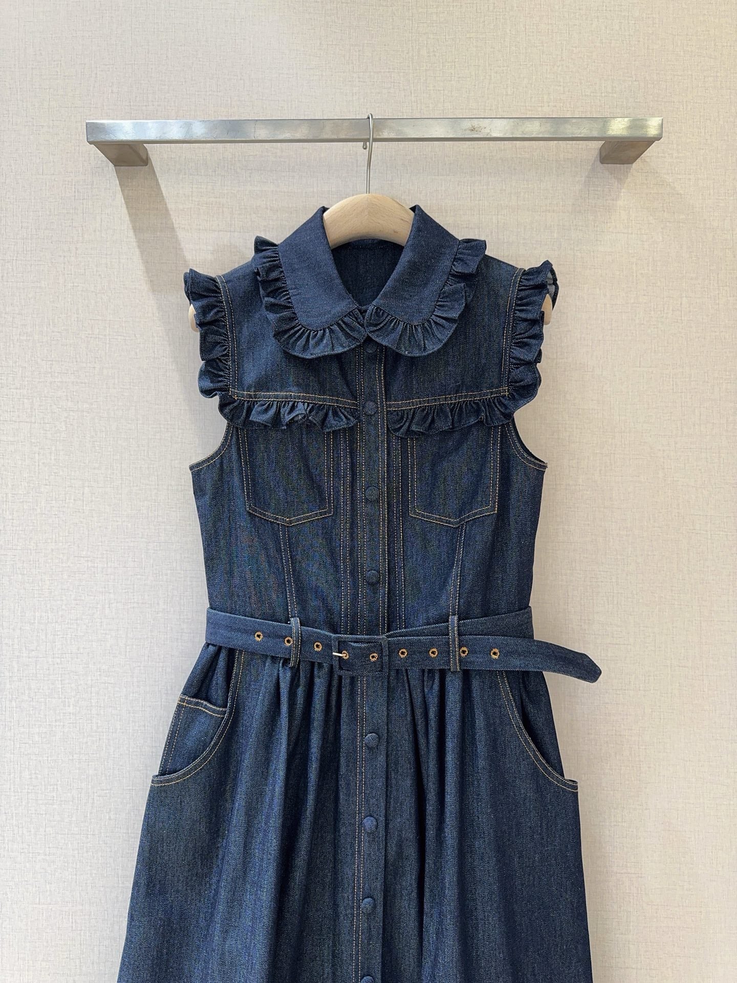 D K 26 Sleeveless Denim Dress