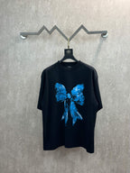 Blue Cracked Butterfly Print T-Shirt – Unisex