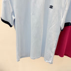 Contrast Trim Crew Neck Embroidered Logo Cotton T-Shirt