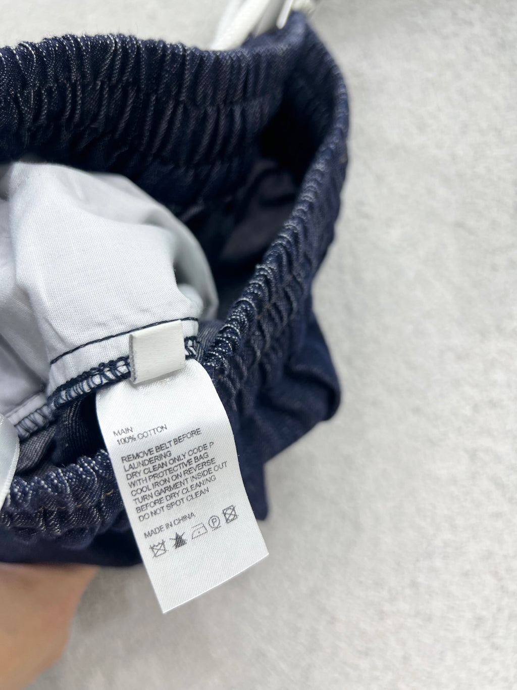 Washed Fringe Denim Long Pants