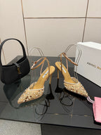 Crystal Mesh Pointed Patent Heels – ( Top Quality )