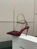 Crystal Mesh Pointed Patent Heels – ( Top Quality )