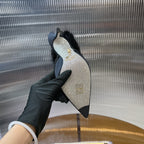 Snake-Wrap Mink Fur Crystal Heels - (Premium Quality)