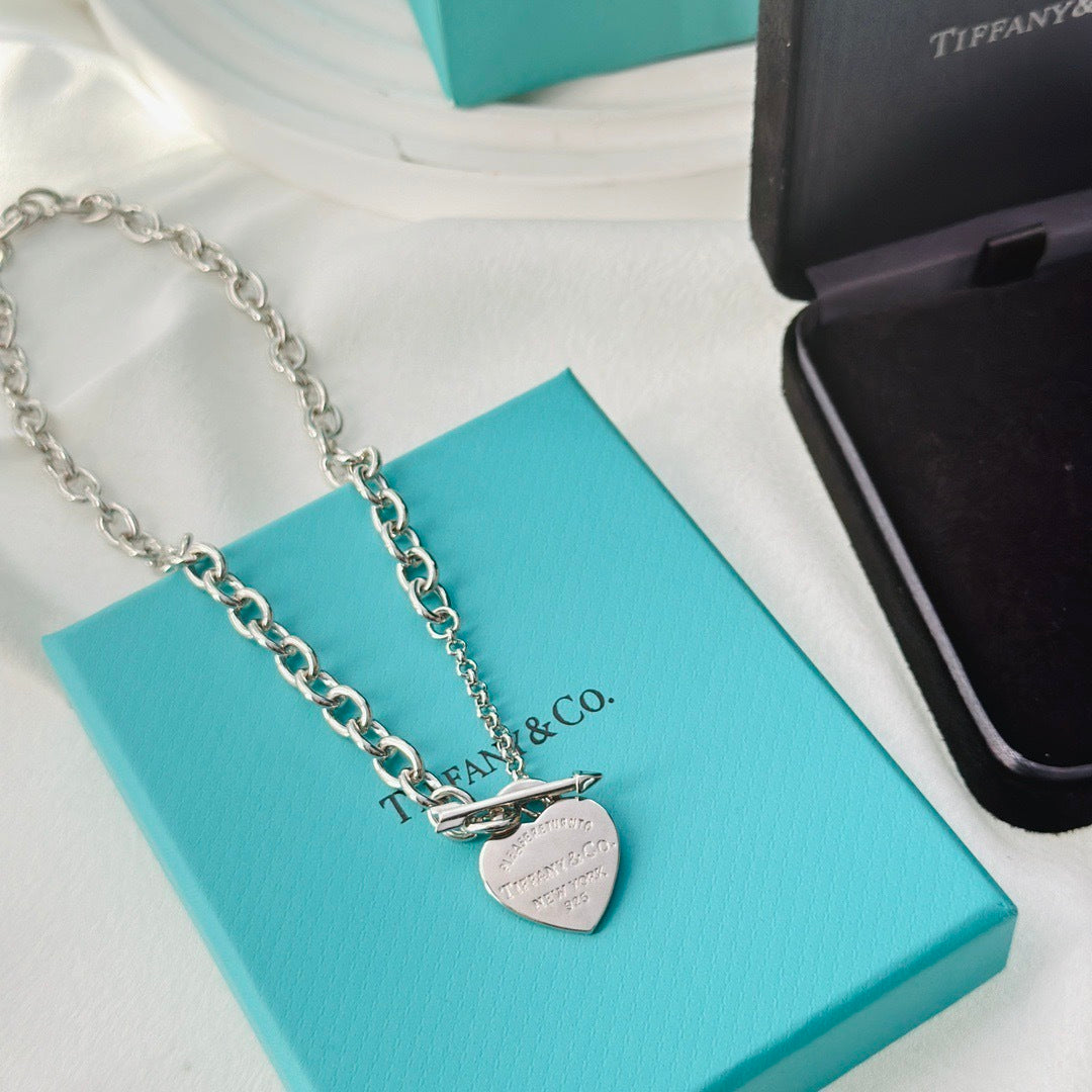 Arrow Through Heart Pendant Necklace