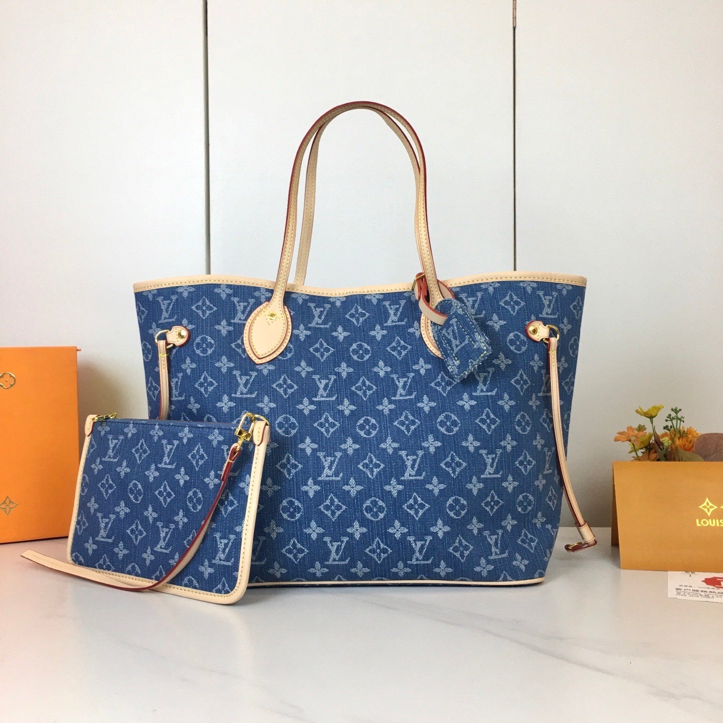 Monogram Leather Tote Bag – Medium