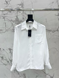 Elegant Embroidered Collar Pocket Shirt