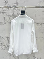 Elegant Embroidered Collar Pocket Shirt