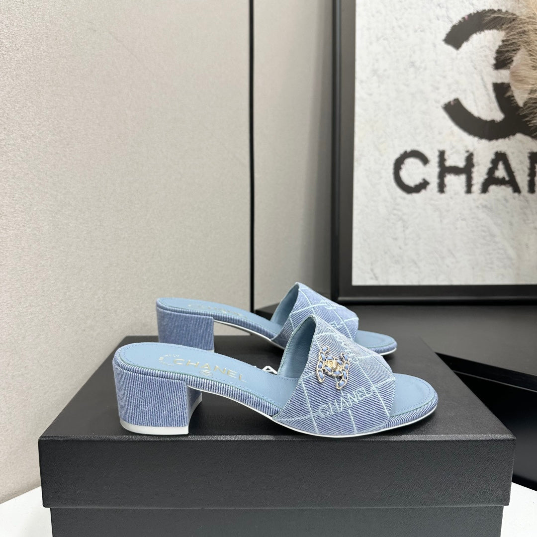 Denim Platform Sandals – Spring/Summer