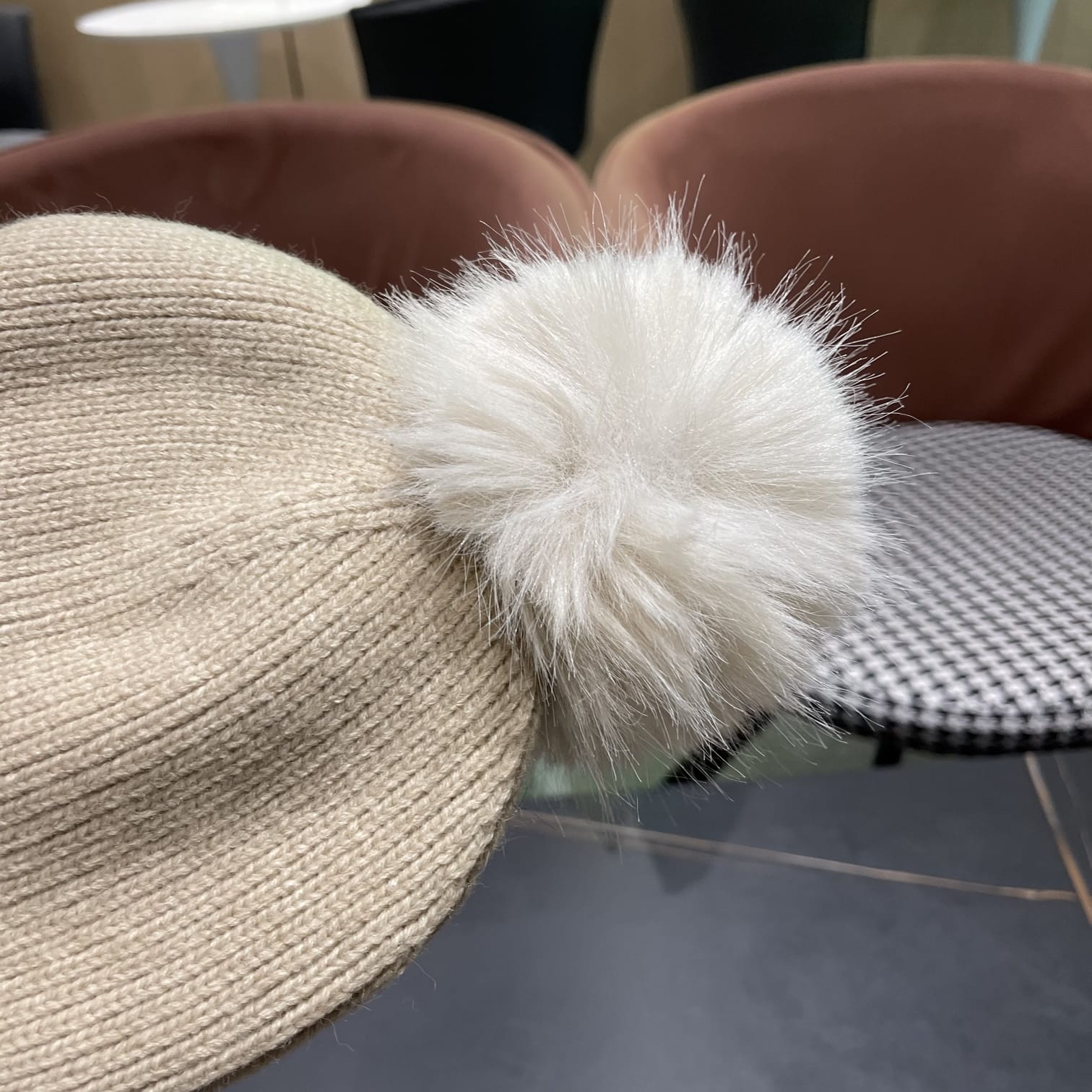 Premium Knit Beanie with Pom Detail